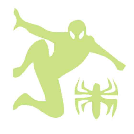 Люмінесцентна наклейка Людина павук 10 на 10 см салатовий Київ