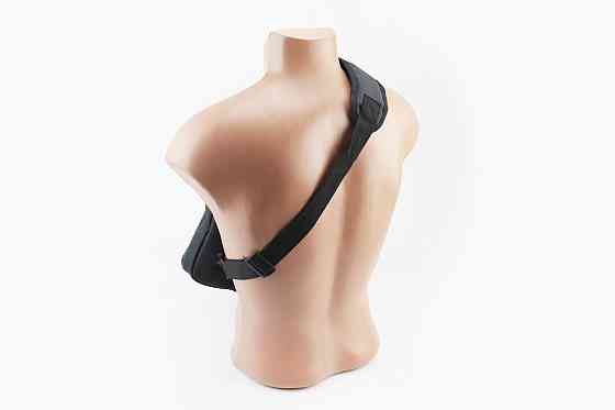 Сумка-слінг через плече (на кермо електросамокату), кріпл. на липучці, швидкознімна, чорно-сіра Київ