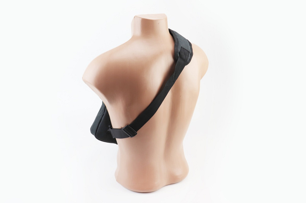 Сумка-слінг через плече (на кермо електросамокату), кріпл. на липучці, швидкознімна, чорно-сіра Київ - фото 2