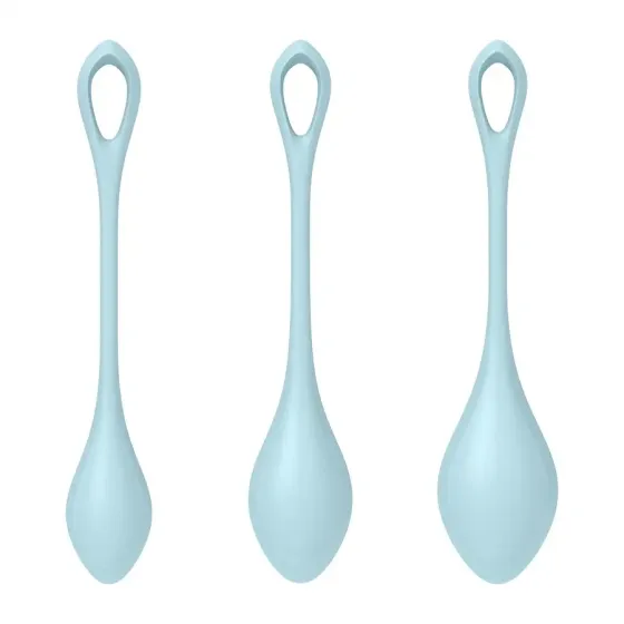 Набір йоні намистин Satisfyer Yoni Power 2 Light Blue, диаметр 2-2,5-3см, вес 22-44-73гр Львов