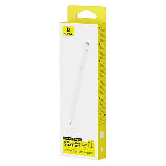 Стилус Baseus Wise Writing HN1 Universal Version Wired Charging 2-in-1 Stylus For HUAWEI/XIAOMI Moon White (With Type-C Cable*1 Одеса