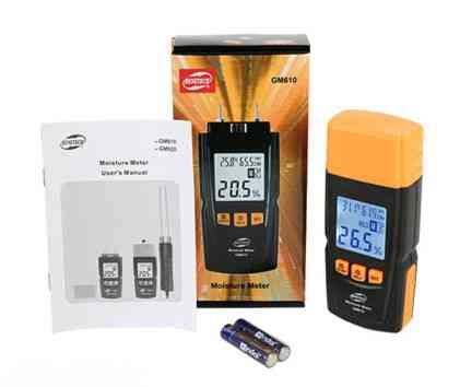 Влагомер игольчатый для древесины 2-70% (28 пород, 4 типа) BENETECH GM610 Киев