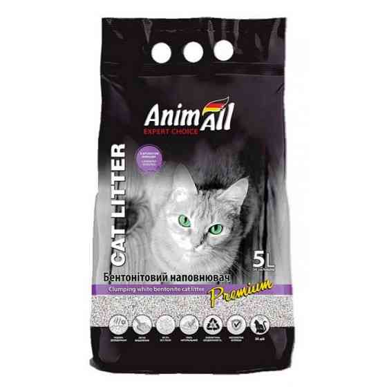 Наповнювач AnimAll Lavender (АнімАлл) бентонітовий білий з ароматом лаванди 5 кг Вінниця
