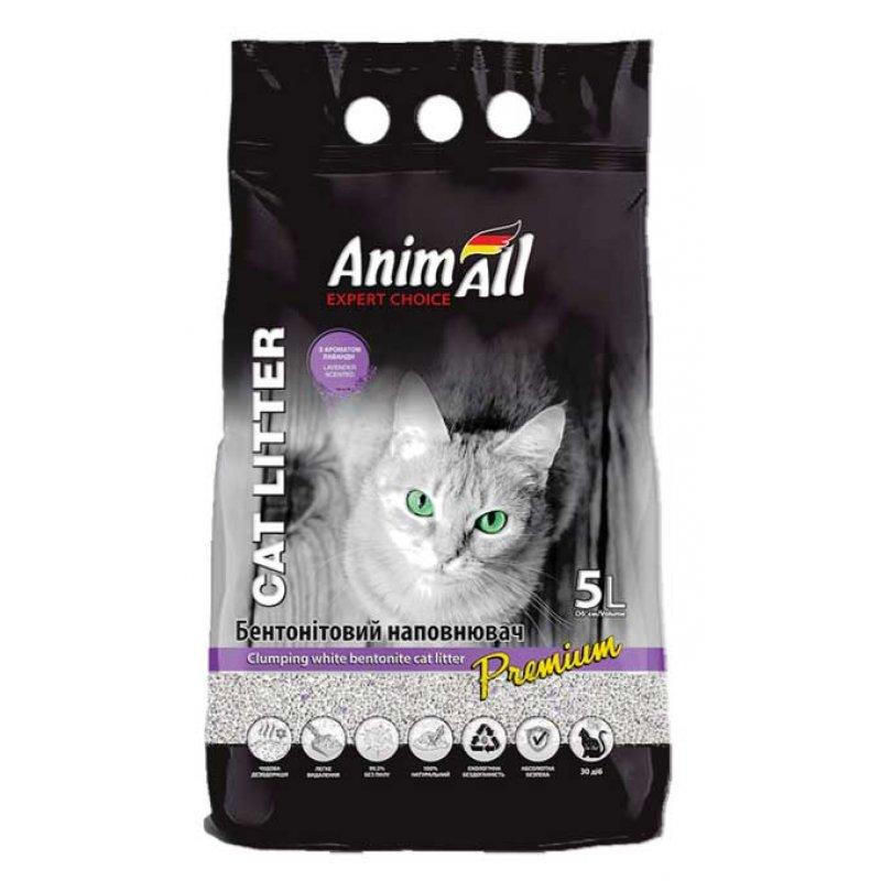 Наповнювач AnimAll Lavender (АнімАлл) бентонітовий білий з ароматом лаванди 5 кг Вінниця - фото 1