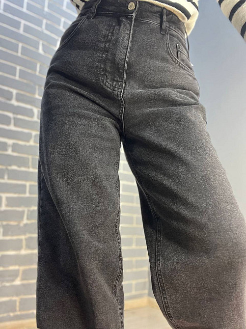 Джинсы женские Jeandia 71-4133 skater утепленные на байке широкие бананы черные, черный, 38, 38, 82 см, 112 см Киев - изображение 16