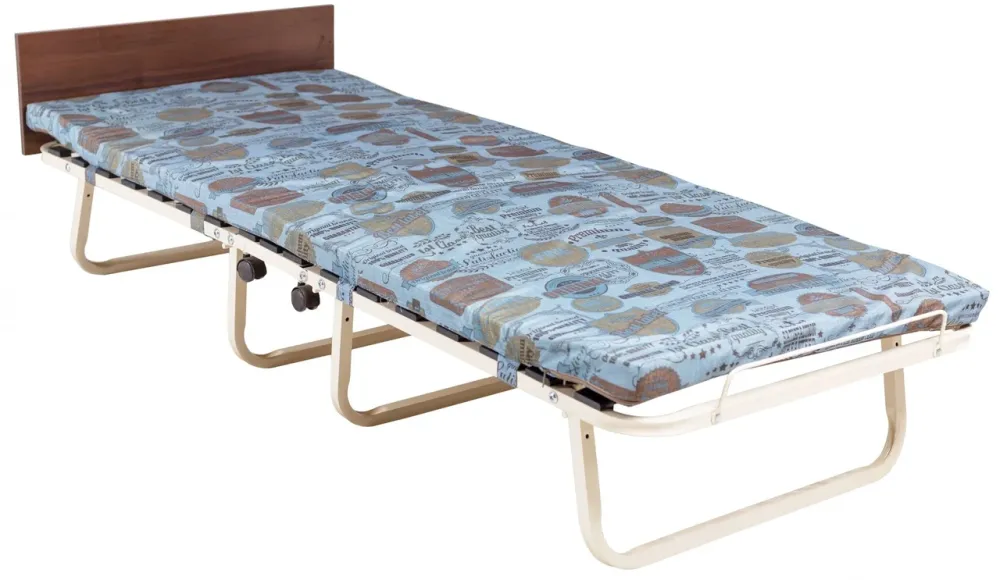 Раскладная Ліжко Erwin с матрасом и изголовьем 200 x 80 см Коричнево-бежевий Київ - фото 1