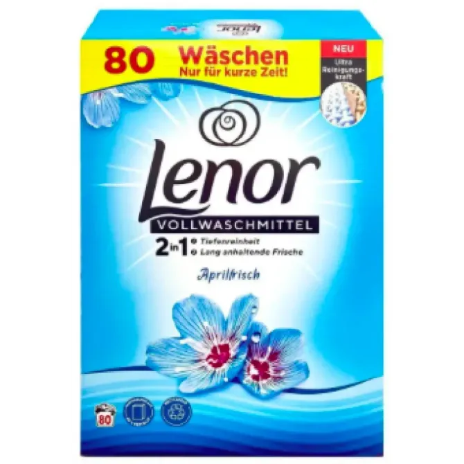 Универсальный стиральный порошок Апрельская свежесть 2в1 Lenor, 80 стирок, 5.2 кг Львов - изображение 1