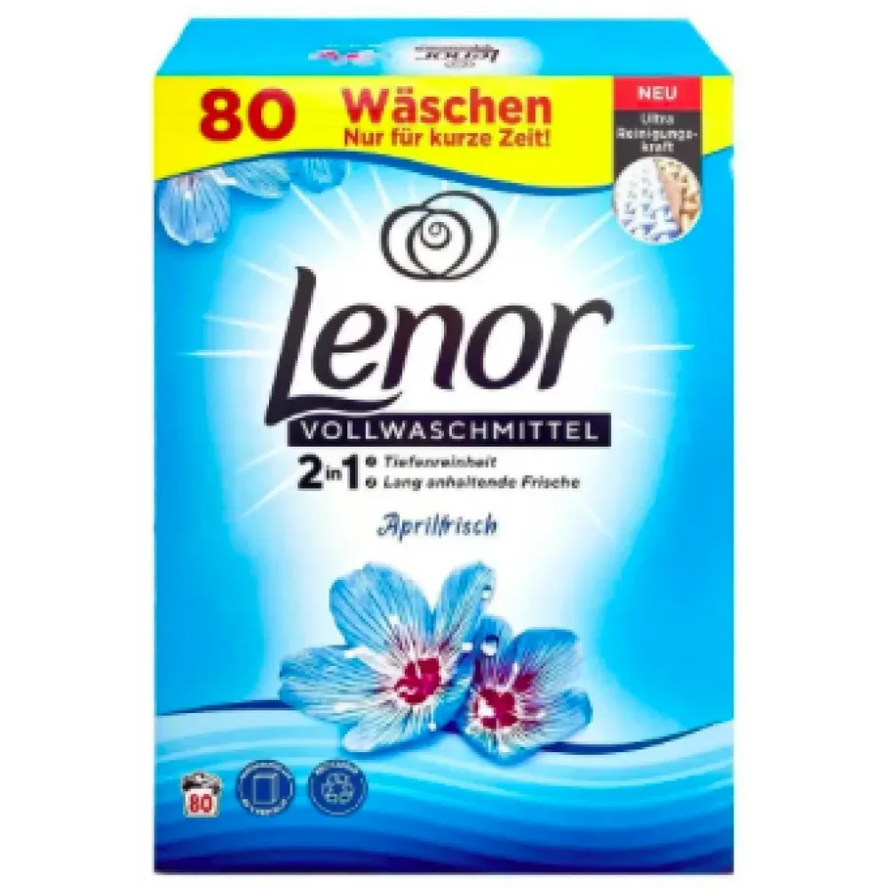 Универсальный стиральный порошок Апрельская свежесть 2в1 Lenor, 80 стирок, 5.2 кг Львов - изображение 1