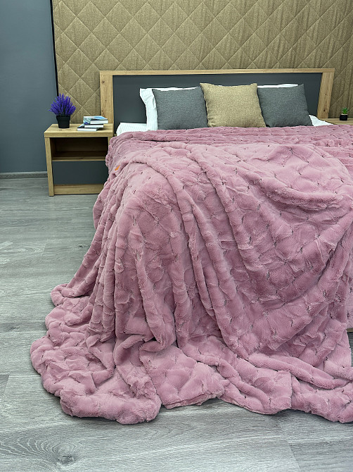 Плед-покрывало Шиншилла 210х220 см (+-5см) Пудровый (87-019) Киев - изображение 7