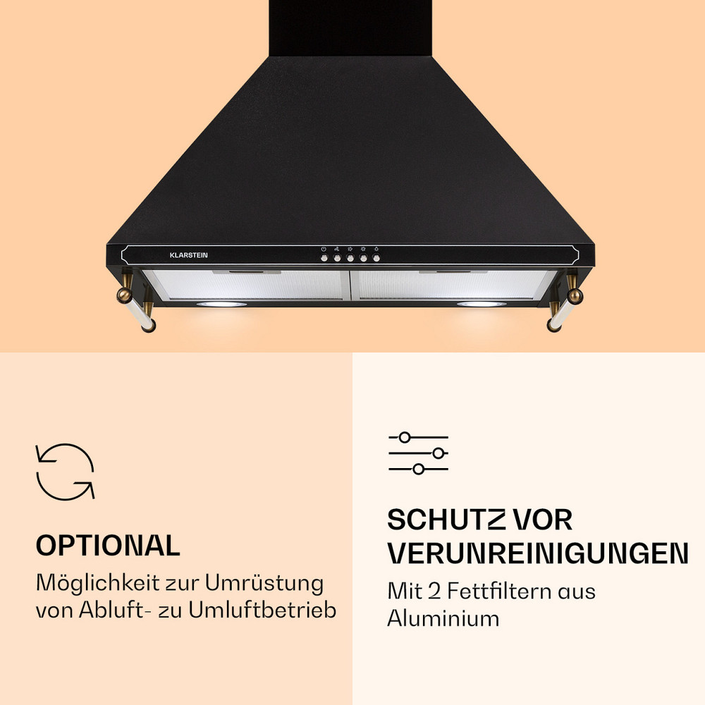 Вытяжка Victoria 60 см ретро-дизайн 644,5 м³/ч 2 светодиодные лампы черный (Германия, читать описание) Ровно - изображение 5