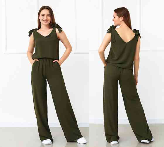 Літній жіночий костюм із широкими штанами "Ясмин" оптом | Норма та батал | Розпродаж моделі Київ