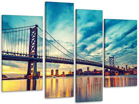 Модульна картина Міст Місто Art-146_4 Київ