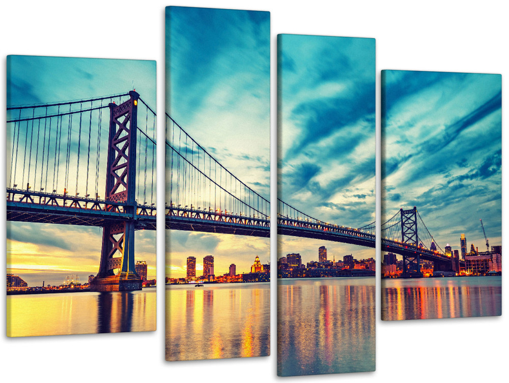 Модульная картина Мост Город Art-146_4 105x150 см Киев - изображение 1