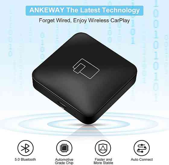 Бездротовий адаптер ANKEWAY CarPlay (AW1008): Перетворіть дротовий CarPlay на Wireless + AirPlay Київ