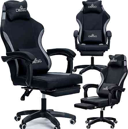 Кресло геймерское DIEGO Soft Black Киев