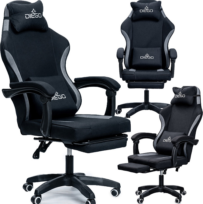 Кресло геймерское DIEGO Soft Black Киев - изображение 1