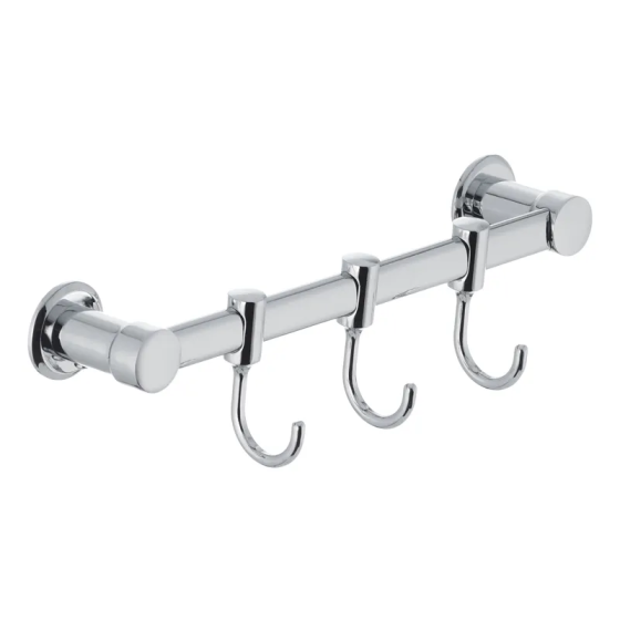 Планка с 3 подвижными крючками Zerix LR205-3 (LL1417) для удобного крепления Харьков