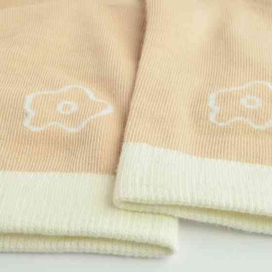Демисезонные носки женские классические с цветком GM Textile Высокие 36-41 Бежевый Сумы