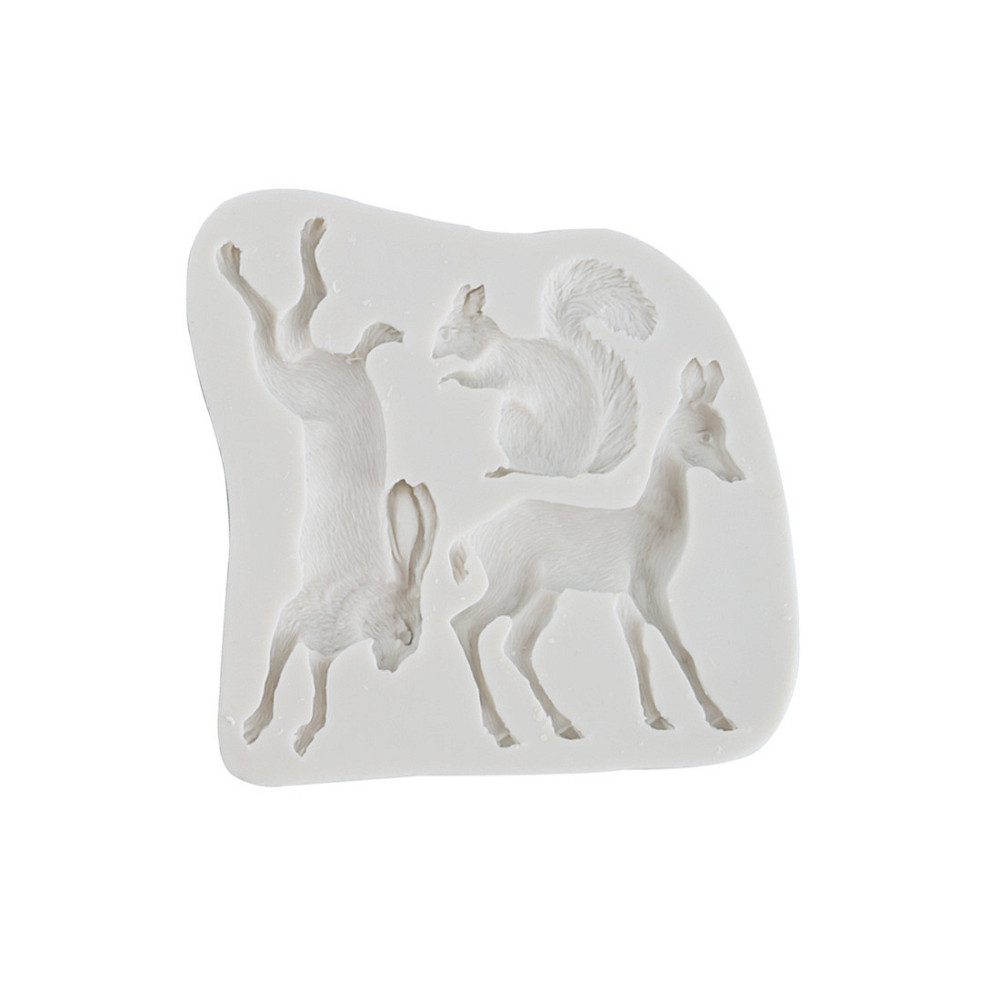 Молд силиконовый Животные 90 на 93 мм серый Киев - изображение 6