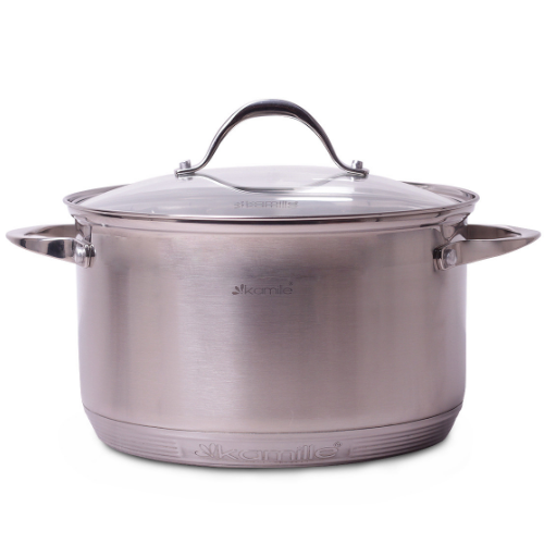 Каструля нержавіюча сталь 6,5л з кришкою 7-шарове дно 4724S KAMILLE Житомир - изображение 7