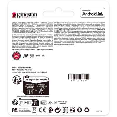 Карта пам&apos;яті Kingston 1TB microSDXC class 10 UHS-I U3 V30 A1 Canvas Select Plus (SDCS3/1TBSP) Вінниця