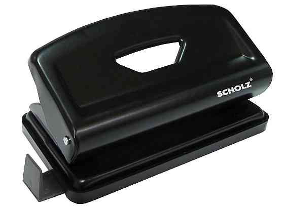 Діркопробивач металевий 12 арк. "Scholz" з лінійкою 8 см. чорний, 4326-09SCH, шт Київ