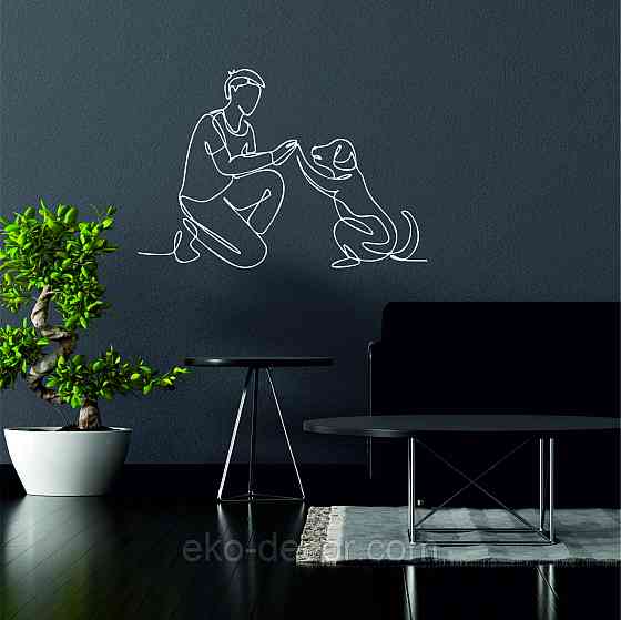 Декоративное настенное Панно «Домашний питомец» Декор на стену 70*48 см, Белый Киев