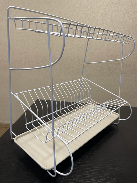 Сушка для посуду метал 2-ярусна Біла Харків - фото 1