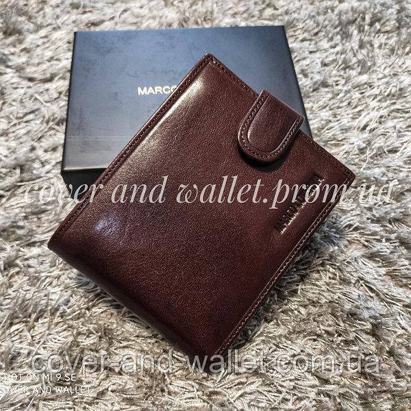 Солидный коричневый мужской кошелек из натуральной кожи Marco Coverna BK 047-805 Киев - изображение 8