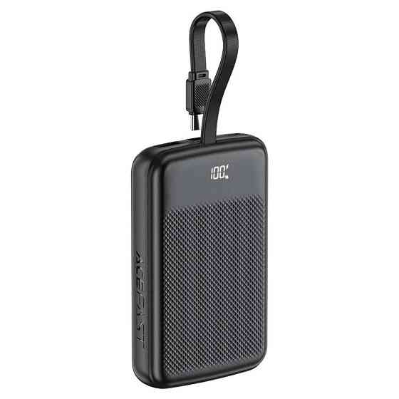 Зовнішній акумулятор ACEFAST M13 PD22.5W power bank with cable 10000mAh Black Київ