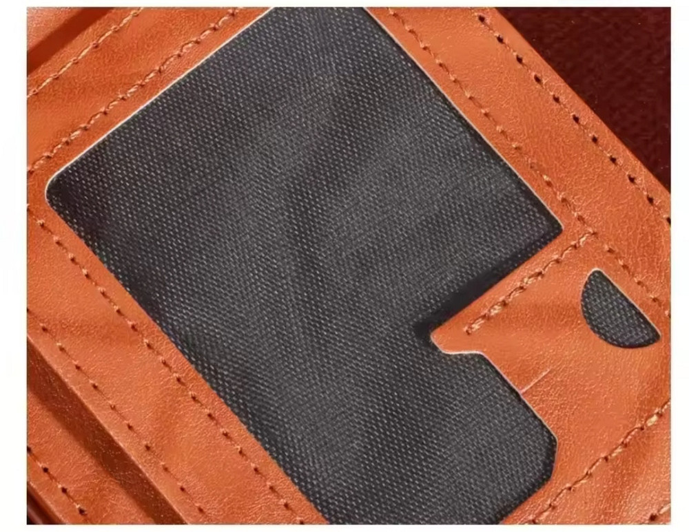 Кошелек мужской гравировка 100 долларов PU кожа 11,5 на 8,5 коричневый Киев - изображение 9