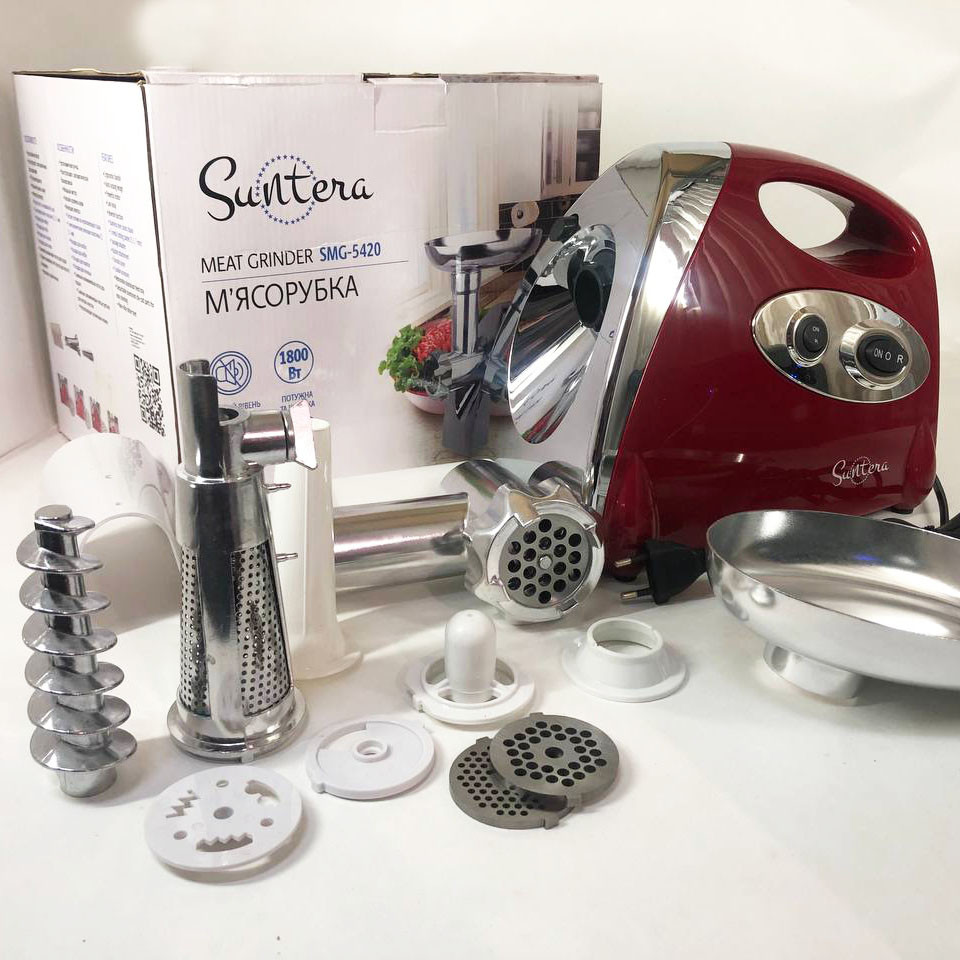 М'ясорубка з металевим корпусом, М'ясорубка для овочів і фруктів 'кухонна потужна для дому LR-39 Львів - фото 17