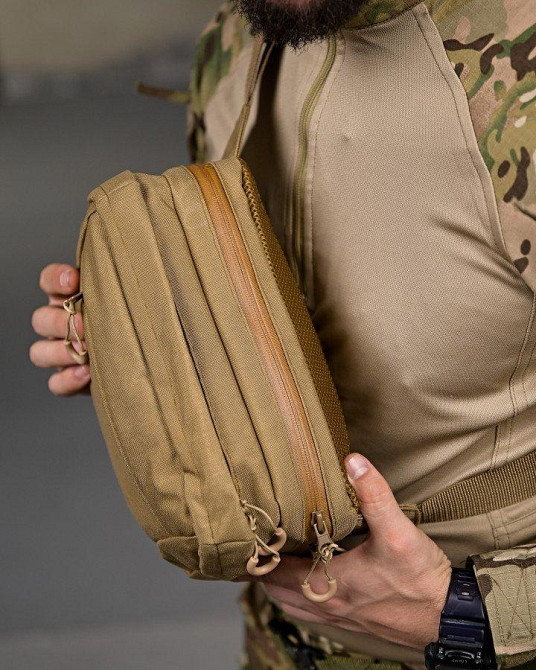 Тактическая поясная  сумка laberis койот ПП4766 Одесса - изображение 2