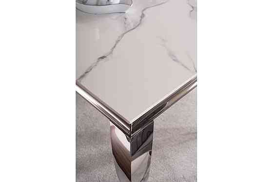 Журнальний столик PRINCE A CERAMIC білий CALACATTA/хром 120*60 Киев