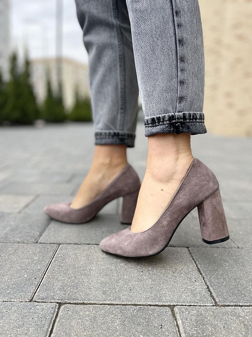 Nivelle Туфлі жіночі NIVELLE капучино натуральна замша 38р. 40р. каблук 9 см (1592/8051-8045) Коломия - фото 2