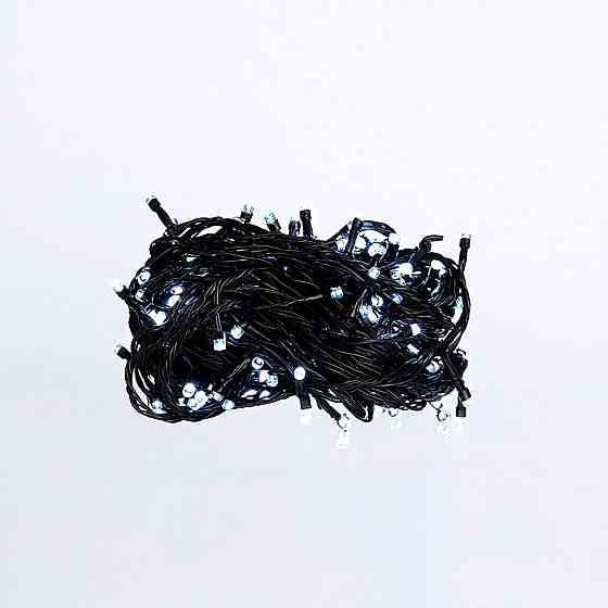 Garlando Новорічна гірлянда кімнатна нитка 18 м 180 LED кімнатна гірлянда чорний провід Біле св Коломия