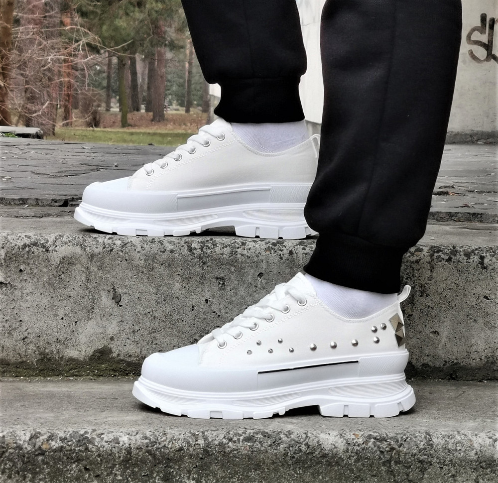 Женские Кроссовки Кеды на Танкетке Белые Слипоны Мокасины на Платформе (размеры: 36,37,38,39,40,41) - 33-2 Днепр - изображение 8