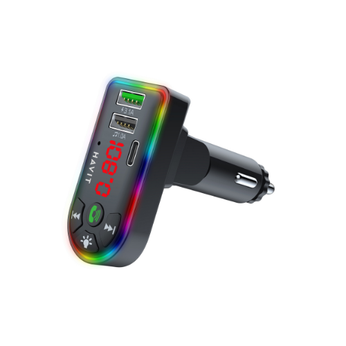 FM-модулятор беспроводной 2USB/Type-C/Micro SD черный Havit HV-FM813BT Житомир