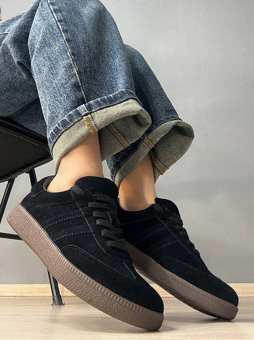 Кеды женские Hengji 8009-12 samba замшевые черные, 39, 25 см Киев - изображение 12