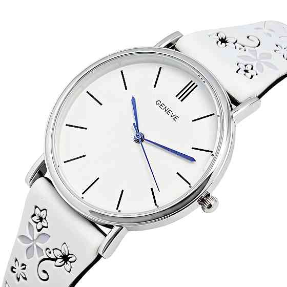 Годинник жіночий наручний Geneva Steel Silver Miss Flower (2 ремінці) Вінниця