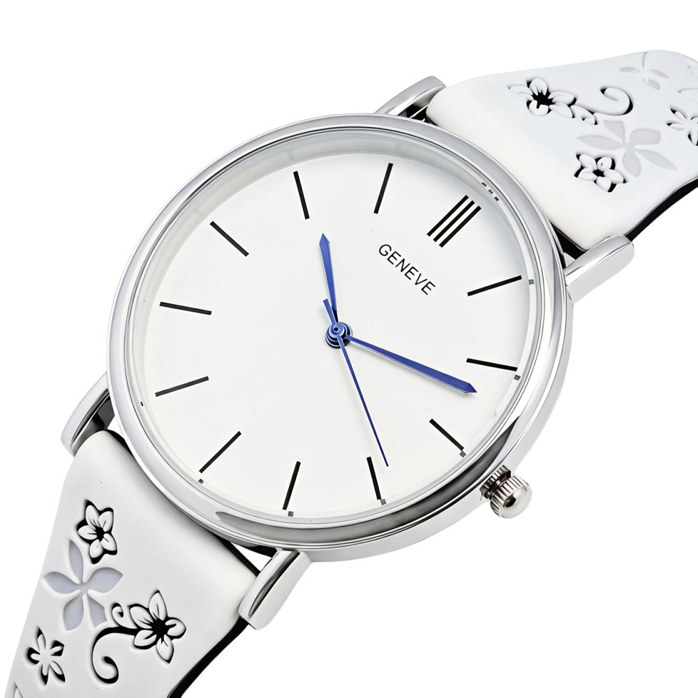 Годинник жіночий наручний Geneva Steel Silver Miss Flower (2 ремінці) Вінниця - фото 5