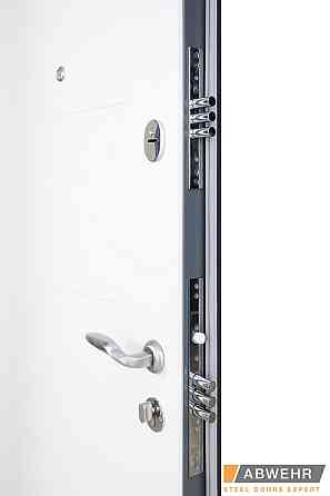 Двери входные, квартирные ABWEHR. Модель 490 ADELINA (А) Цвет  Антрацит / Белый Киев