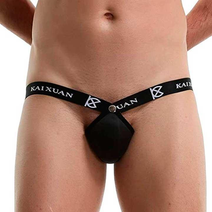 Чоловічі стрінги з пуш-апом "Kaixuan" - Чорний - XL Вінниця - фото 1