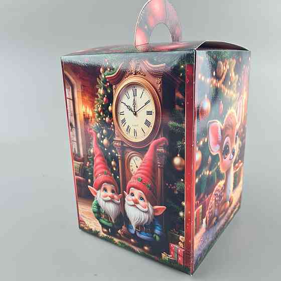 Новогодняя подарочная картонная упаковка для конфет (700грм) №218 