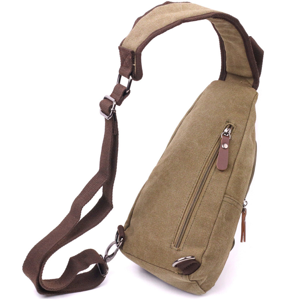 Сумка через плече з USB кабелем чоловіча із щільного текстилю 21223 Vintage Оливкова Київ - фото 8