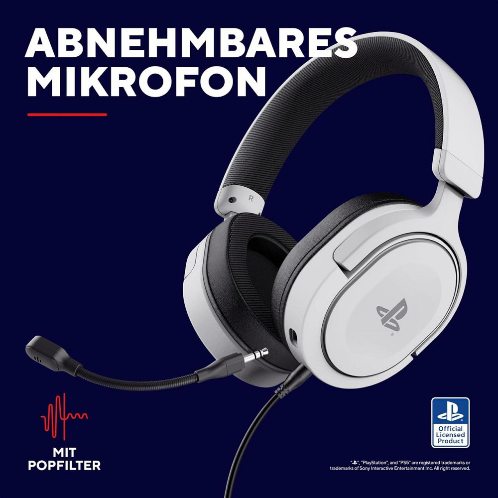 Навушники Trust Gaming GXT 498W Forta білий дротові 3.5 мм 50 мм знімний мікрофон регульоване наголов'я офіційно для PS5 Київ - фото 8