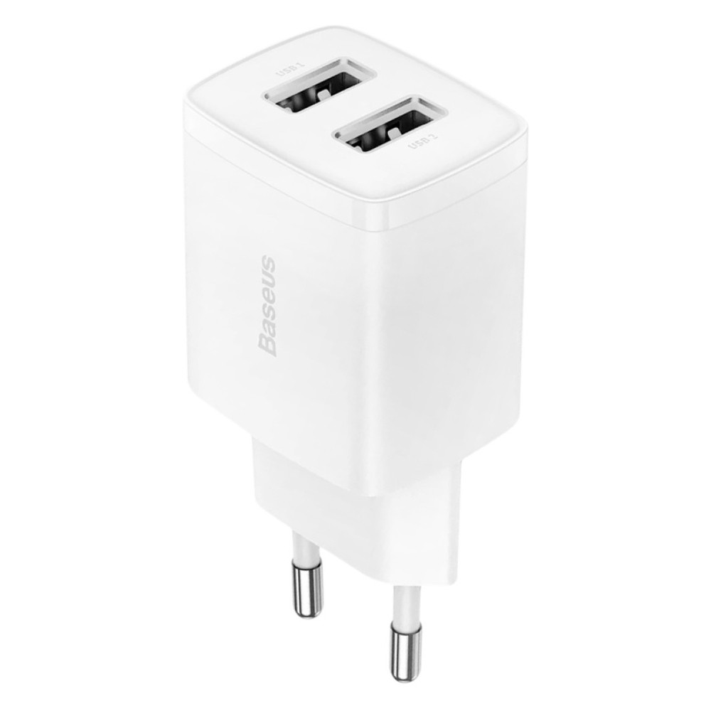 Універсальний зарядний пристрій Baseus Compact Charger 2U 10.5 W CCXJ010202 (Білий) Миколаїв - фото 1