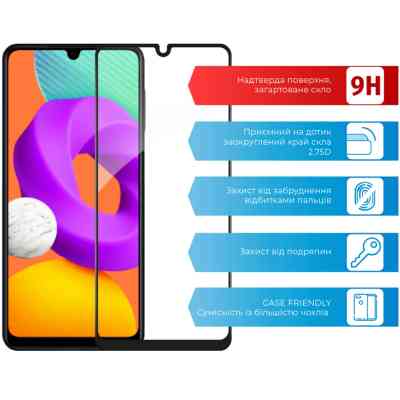 Стекло защитное ACCLAB Full Glue Samsung M22 (1283126517518) Винница