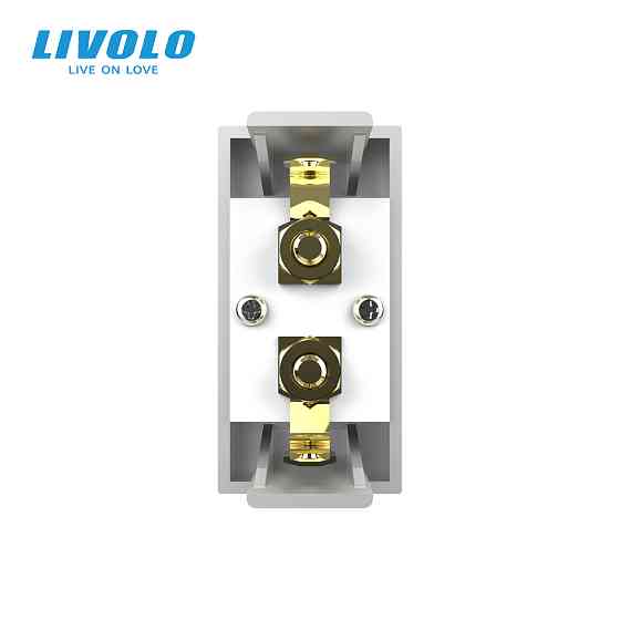 Аудіо розетка LIVOLO Banana Plug, біла, для колонок / підсилювача, модуль 0.5 поста (VL-FCSD-1WP) Коломыя