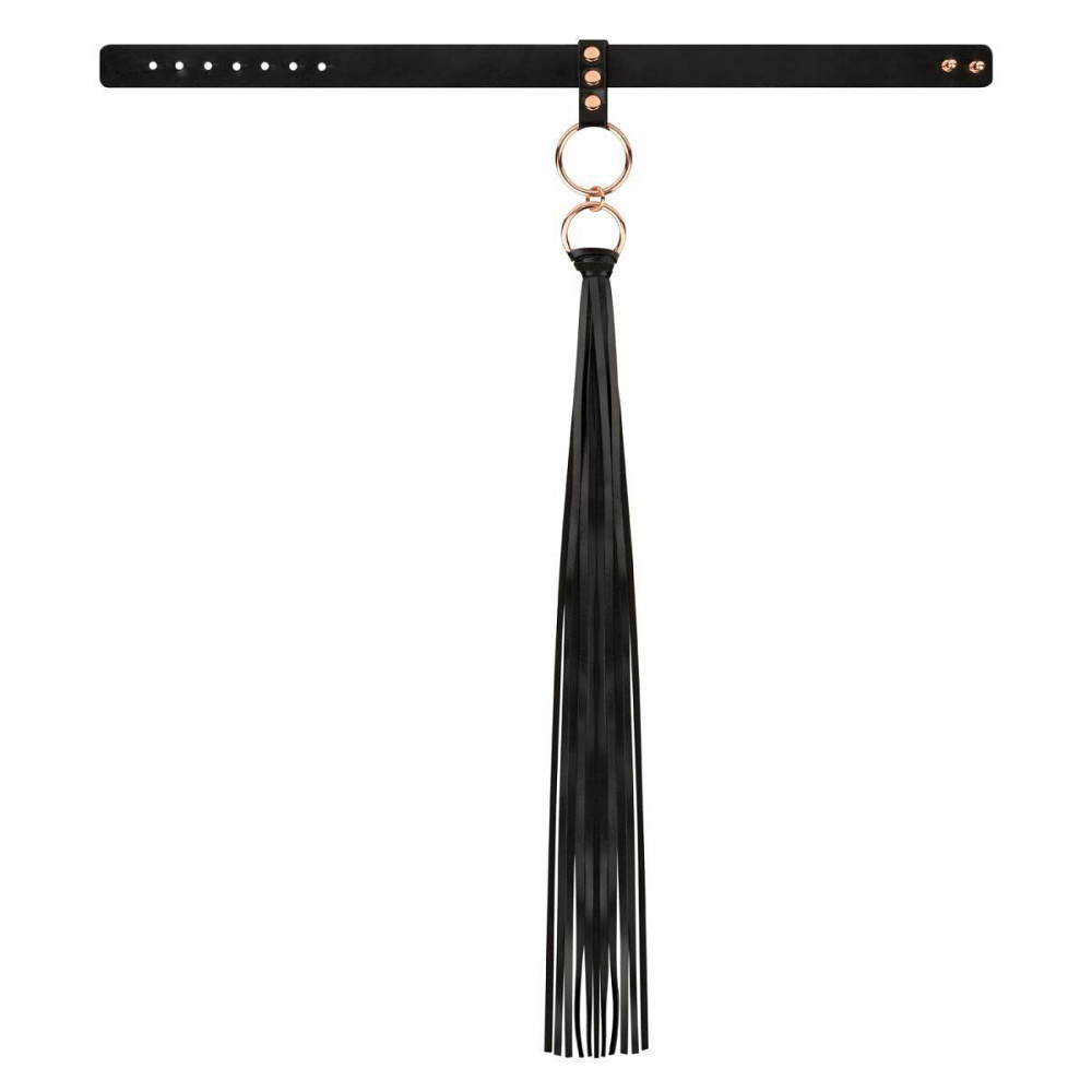 Ошейник с флоггером Rosy Gold - Collar with Flogger - Black Sex Aura Киев - изображение 4